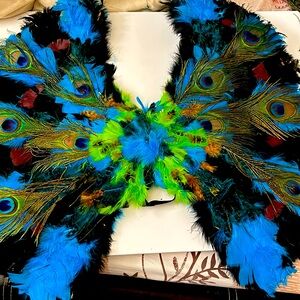 Gorgeous peacock feather Halloween wings